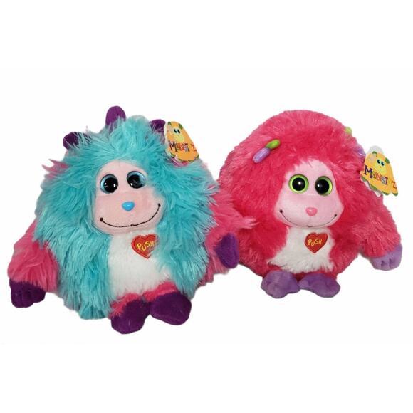 TY Monstaz Jazzy & Trixie Beanie Plush - Picture 1 of 7